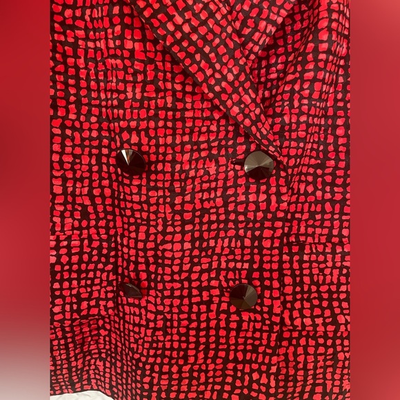 Vintage Nieman Marcus red and black 3 piece 100% silk skirt set | 4 - Picture 11 of 16